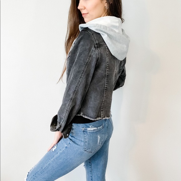 **SOLD** Hooded Denim Jacket - Picture 2 of 3